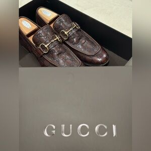 Vintage Gucci “Playboy” loafers in chocolate brown Guccissima leather